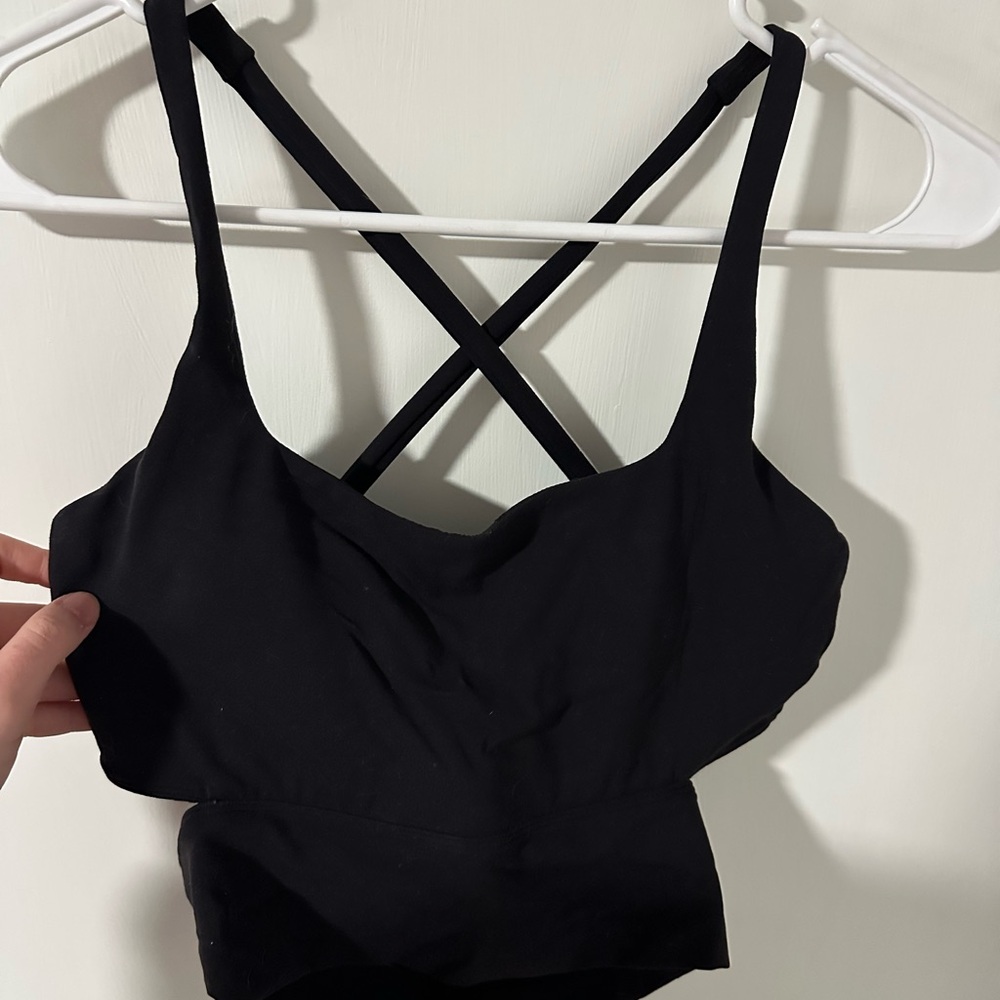 Black Women's Workout Crop Top